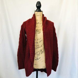 Dark Red Chunky Knit Sweater